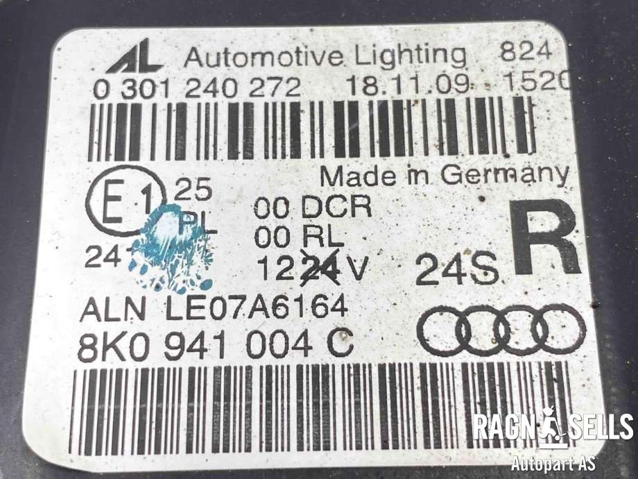 Frontlykt høyre xenon til Audi A4 2007-2014 (Type IV) (B8) (B8) (8K0 941 030 AJ|8K0 941 004 C|)