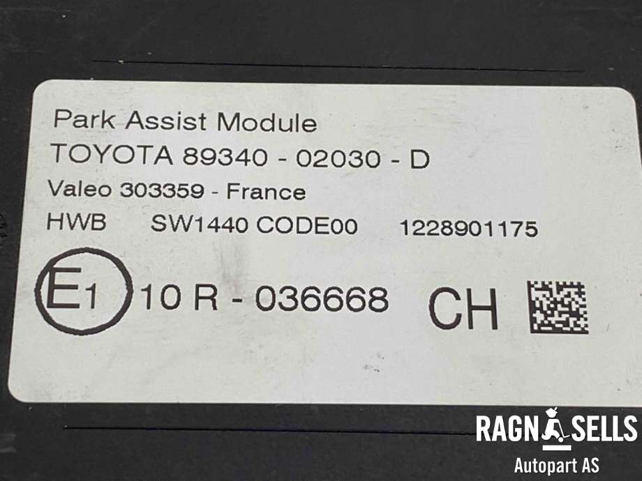 Styreenhet parkering til Toyota Auris 2013-2015 (Type II, Fase 1)  (8934002030|8934002030D|1228901175)