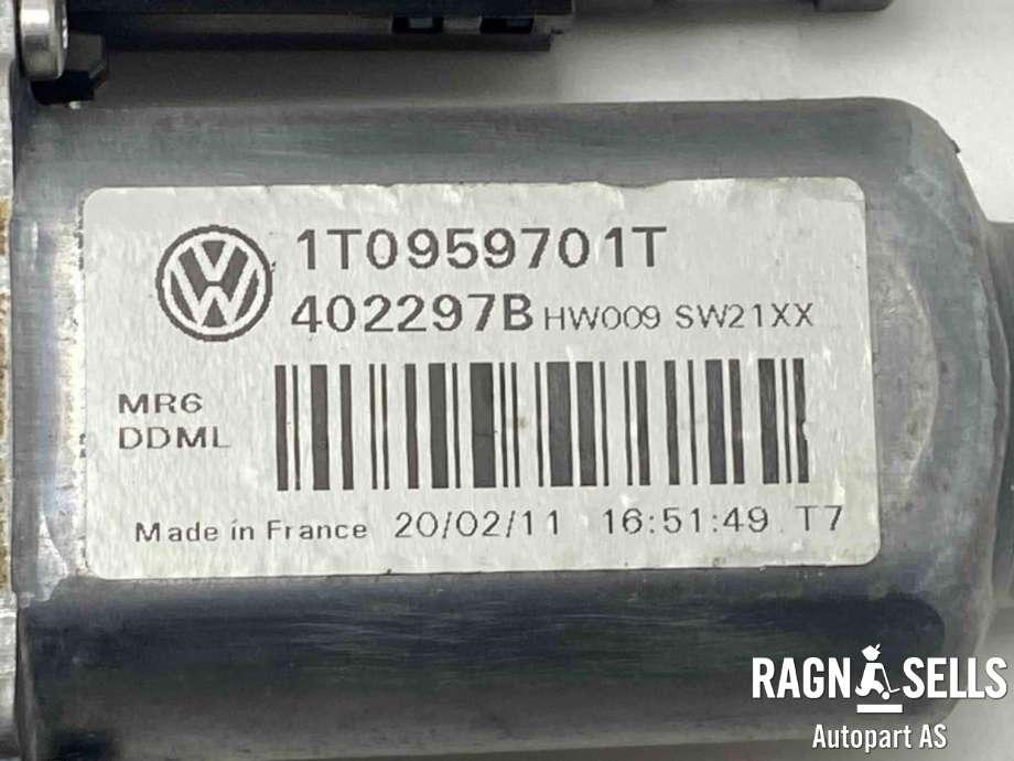 Ruteheis, kun motor, venstre foran til VW Caddy 2010-2015 (Type III, Fase 2)  (|1T0 959 701 AF)