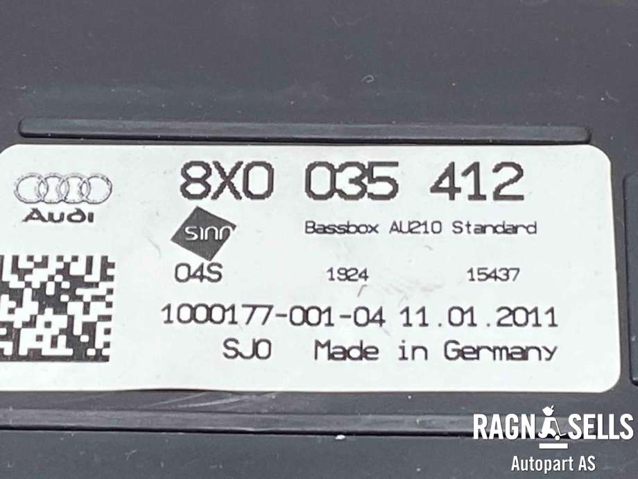Bilstereo sub-woofer til Audi A1 2010-2014 (Type I, Fase 1)  (8X0 035 412|)