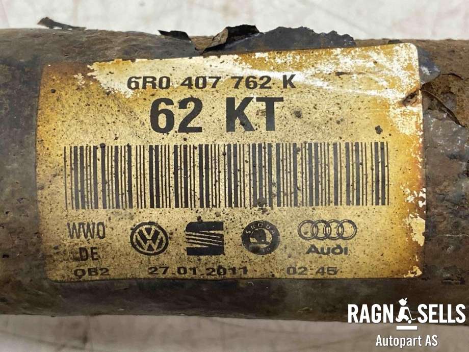 Drivaksel høyre foran, bensin/manuell til Audi A1 2010-2014 (Type I, Fase 1)  (6R0 407 762 K|)