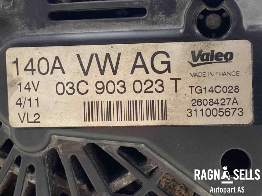 Dynamo til Audi A1 2010-2014 (Type I, Fase 1)  (VALEO|03C 903 023 T|)