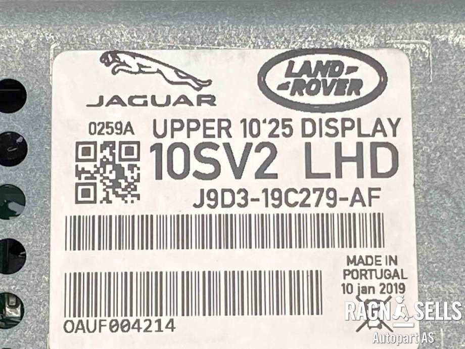 Bilstereo navigasjon skjerm til Jaguar I-PACE 2018-->>  (T4K4206|J9D319C279AF|T4K11474|J9D319C279AJ)