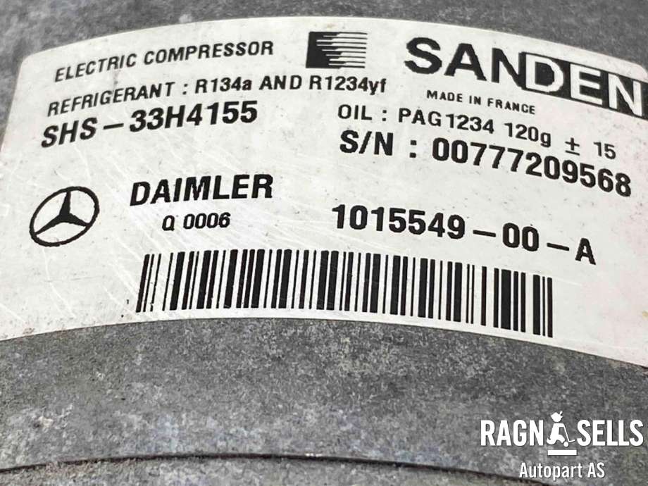 Aircondition kompressor elbil til Mercedes B-Klasse, electric drive 2014-2018 (W242) (W242) (SANDEN|A 003 230 51 11||A 003 230 51 11 80|1015549-00-A|0032305111)