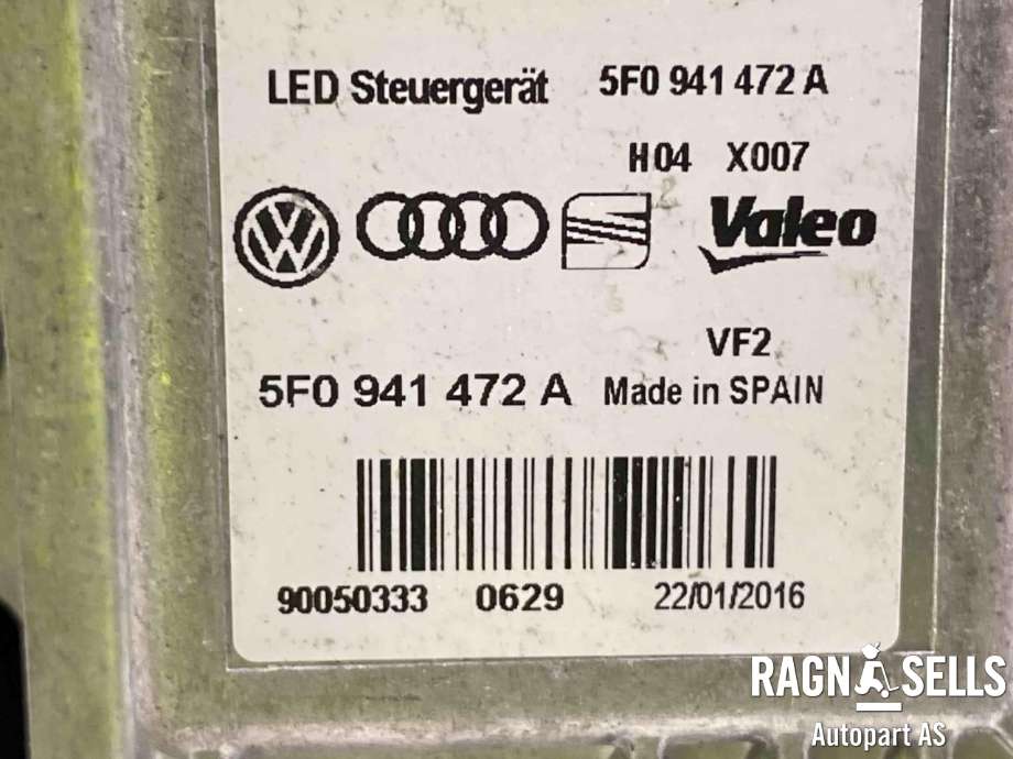 Frontlykt venstre full-LED til VW e-Golf 2014-2017 (Fase 1)  (5GE 941 773|)