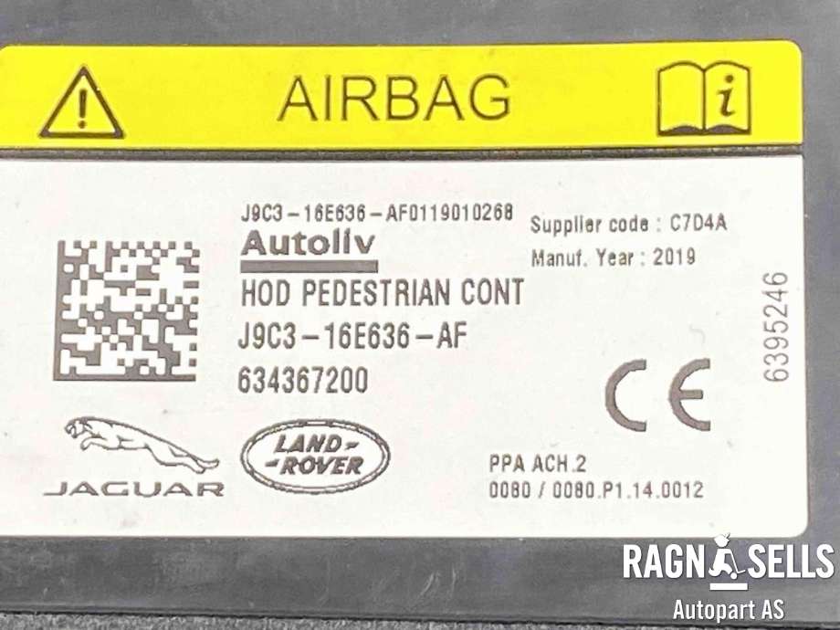 Airbag diverse til Jaguar I-PACE 2018-->>  (J9C17735||J9C316E636AF|J9C21641|J9C316E636AH)
