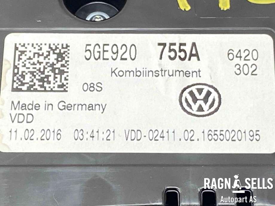Instrumentpanel til VW e-Golf 2014-2017 (Fase 1)  (5GE 920 755 A|)