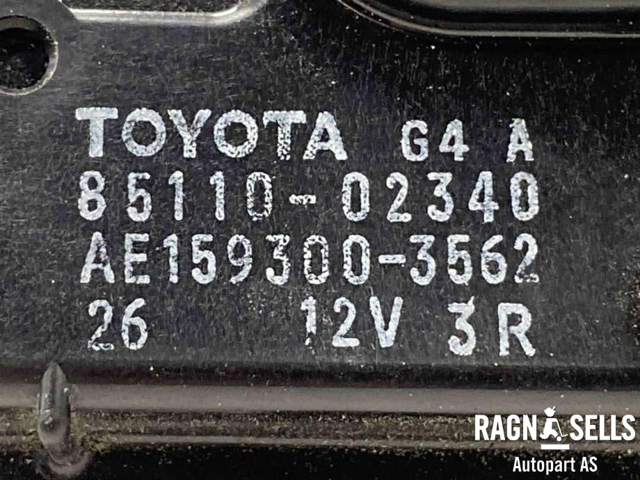 Viskermotor frontrute komplett m/overføring til Toyota Auris 2013-2015 (Type II, Fase 1)  (8515002300|8511002340|)