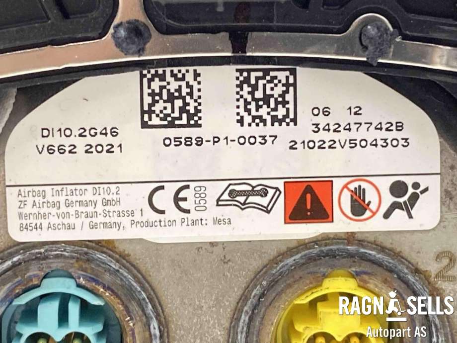 Airbag rattpute til Ford Mustang Mach-e 2020-->>  (LJ8B-R043B13-AF319W|LJ8B-R043B13-AC319W|2808667)