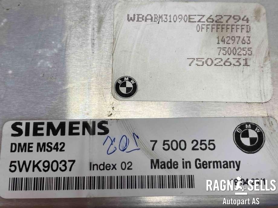 Styreenhet motor til BMW 3-Serie 1998-2005 (E46) (E46) (SIEMENS|12 14 7 526 753|7 500 255|12 14 7 526 754)