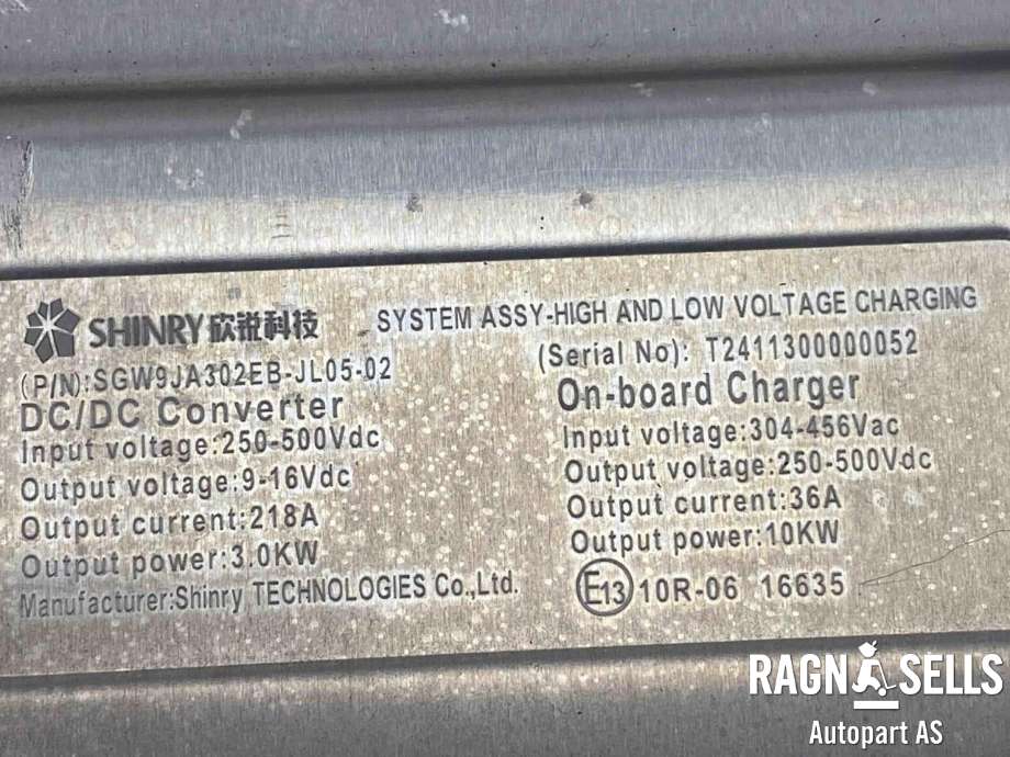 Batterilader (OBC - On Board Charger) til Volvo EX30 2023-->>  (36010992|80016913|SGW9JA302EB-JL05-02)