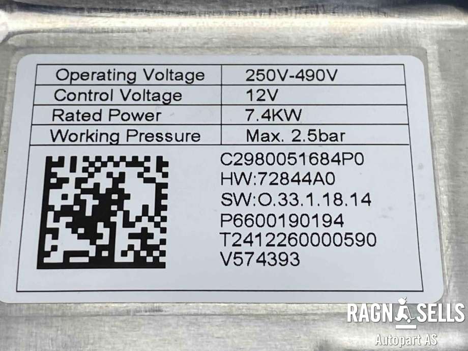 Varmeapparat PTC-heater til Volvo EX30 2023-->>  (80001410|)
