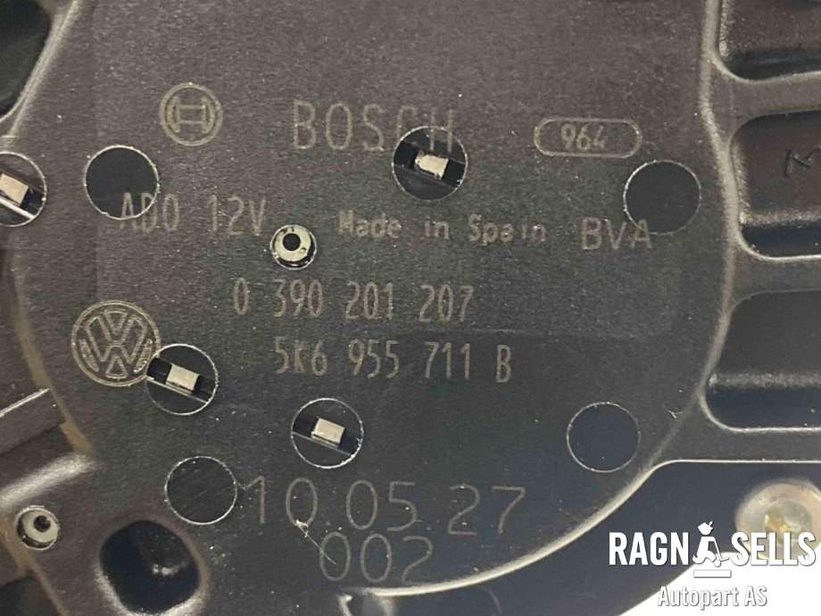 Viskermotor bakrute til VW Polo 2009-2014 (Type V, Fase 1)  (5K6 955 711 B|)