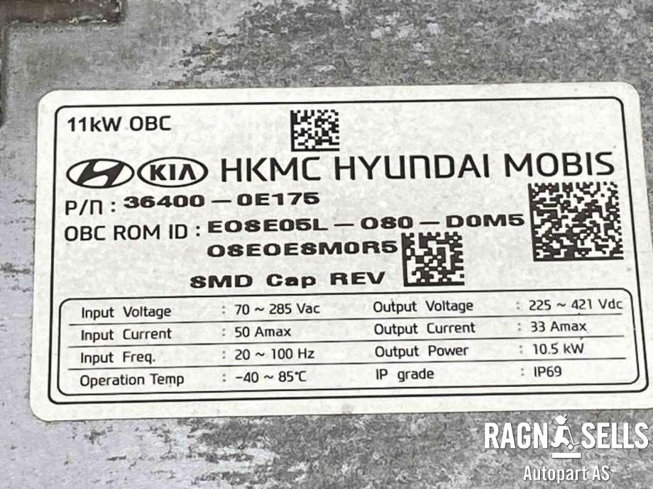 Batterilader (OBC - On Board Charger) til Hyundai Kona 2017-2021 (Type I, Fase 1)  