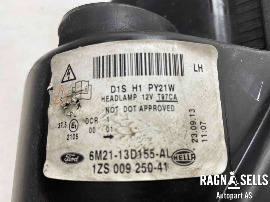 Frontlykt venstre xenon til Ford S-Max 2010-2015 (Type I, Fase 2)  (FORD|6M21-13D155-AL|6M21-13006-AH|1801378)