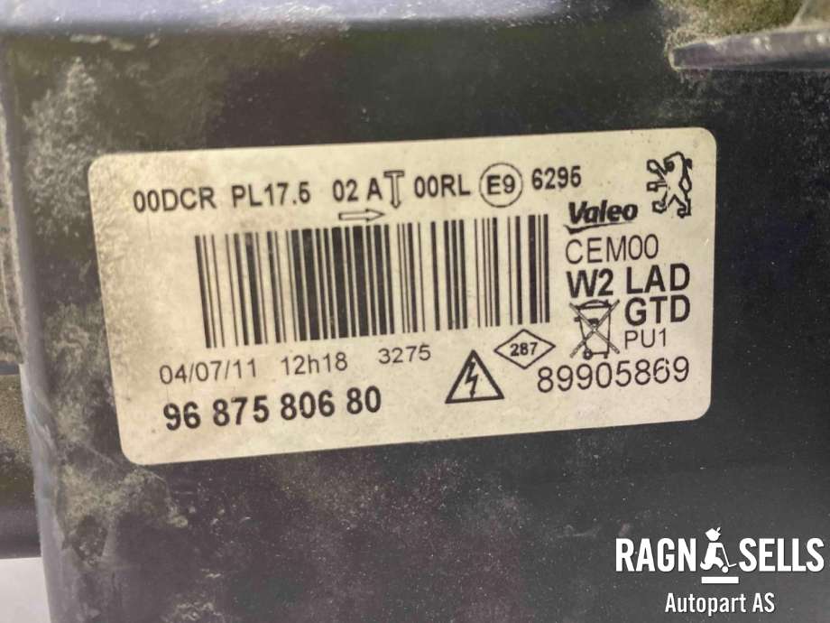 Frontlykt venstre xenon til Peugeot 508 2011-2014 (Type I, Fase 1)  