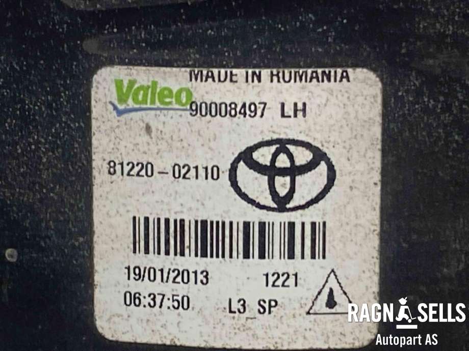 Tåkelykt venstre foran til Toyota Yaris 2012-2014 (Type III, Fase 1)  