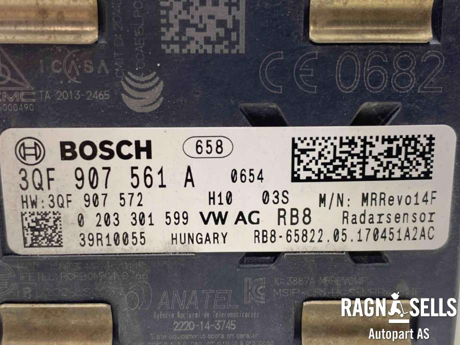 Sensor radar til Škoda Octavia 2017-2020 (Type III, Fase 2)  (3QF 907 561 A|)