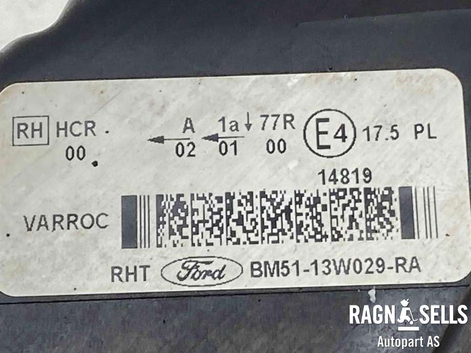 Frontlykt høyre halogen til Ford Focus 2011-2014 (Type III, Fase 1)