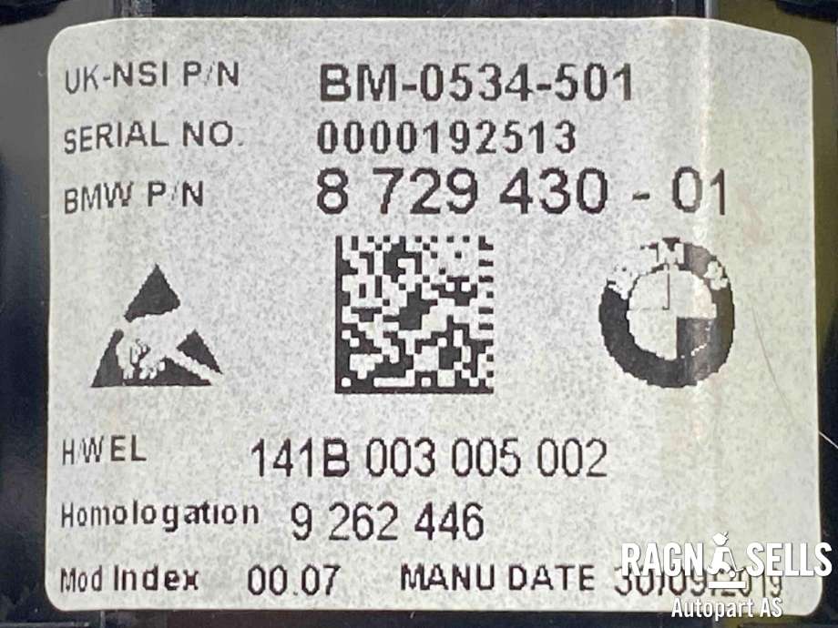 Instrumentpanel til BMW i3 2013-2022  (62 10 5 A08 590|8 729 430|)