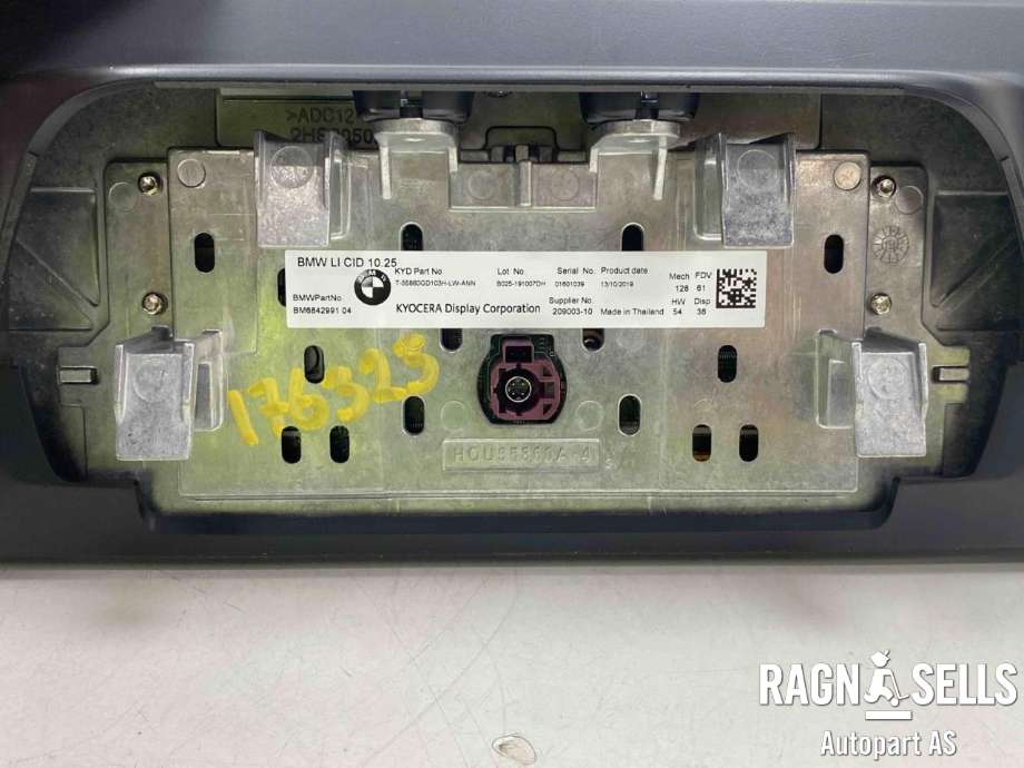 Multimedia display (MCU - Media Controller Unit) til BMW i3 2013-2022  (65 50 6 842 991|)
