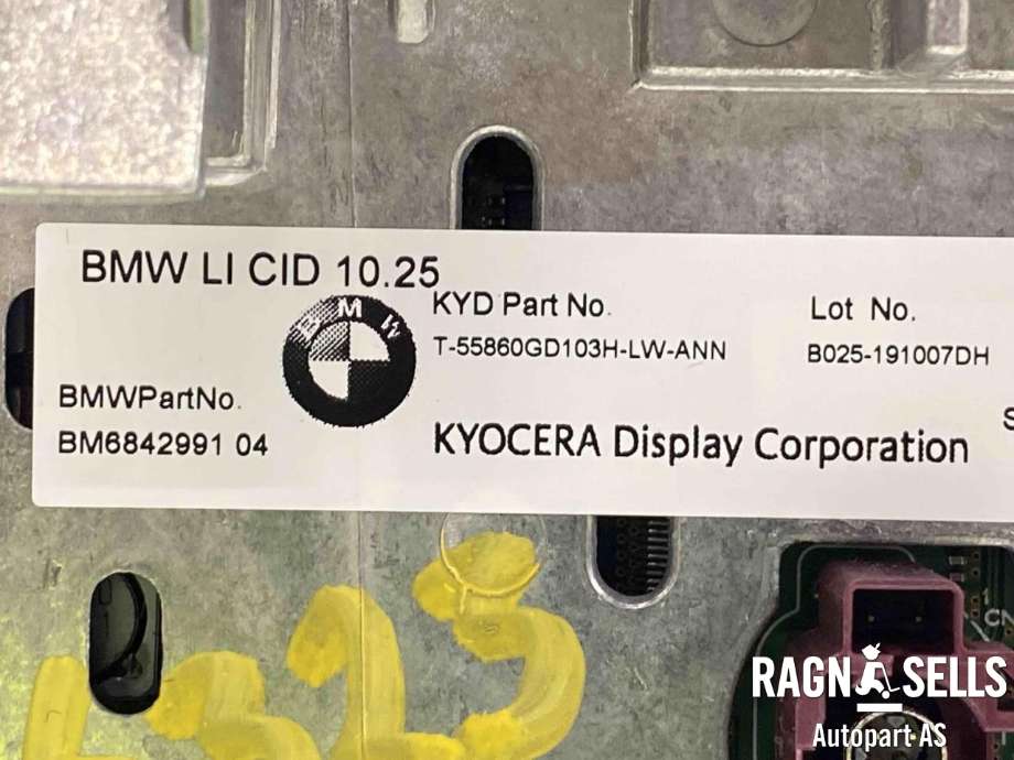 Multimedia display (MCU - Media Controller Unit) til BMW i3 2013-2022  (65 50 6 842 991|)