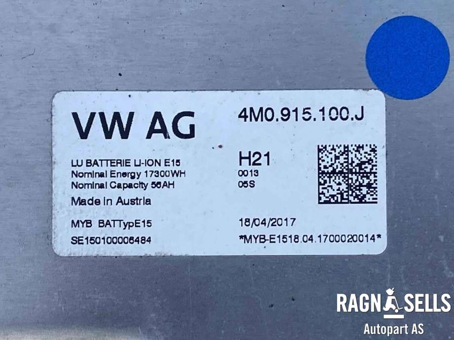 Batteripakke hybrid til Audi Q7 2015-->> (Type II)  (4M0 915 100 AB|4M0 915 100 J|)