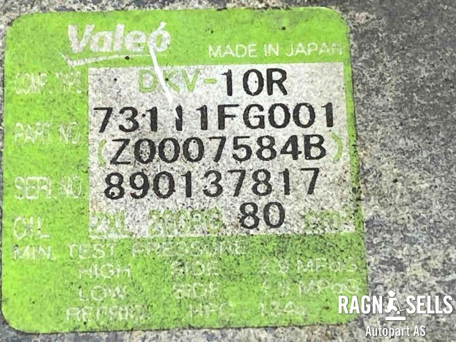 Aircondition kompressor til Subaru Forester 2008-2013 (Type III)  (VALEO|73111FG001||73111-FG002|73111-SA010|73111VA010|73111FG000)