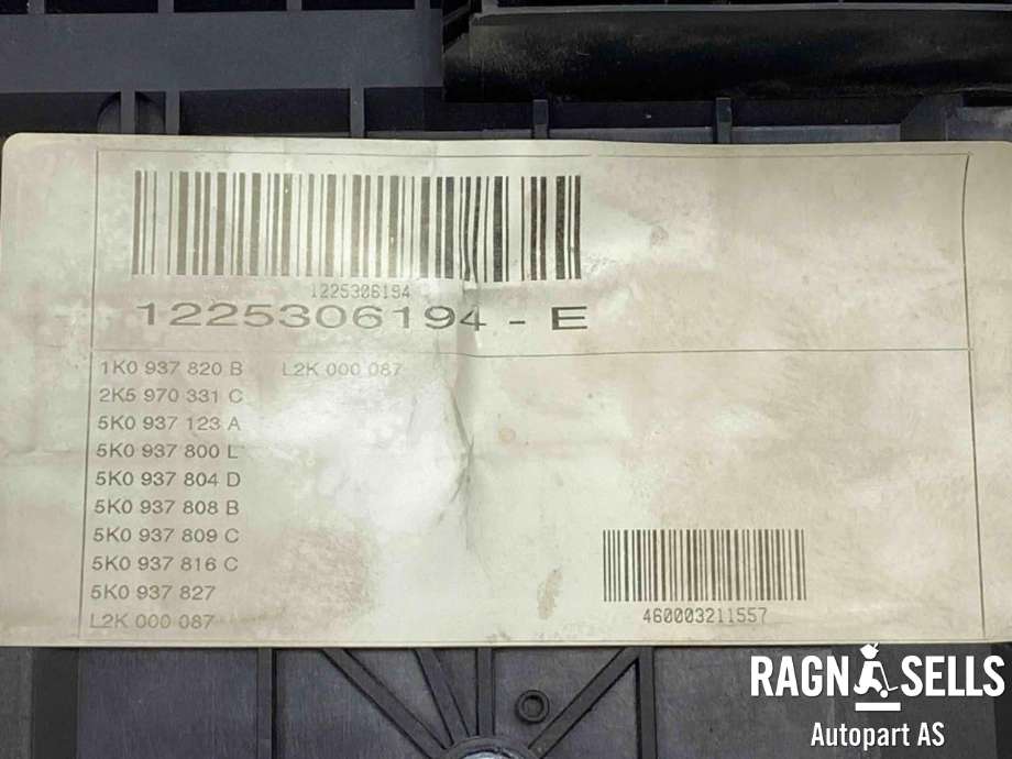 Sikringsboks motorrom til VW Caddy 2010-2015 (Type III, Fase 2)  (1K0 937 125 D|)