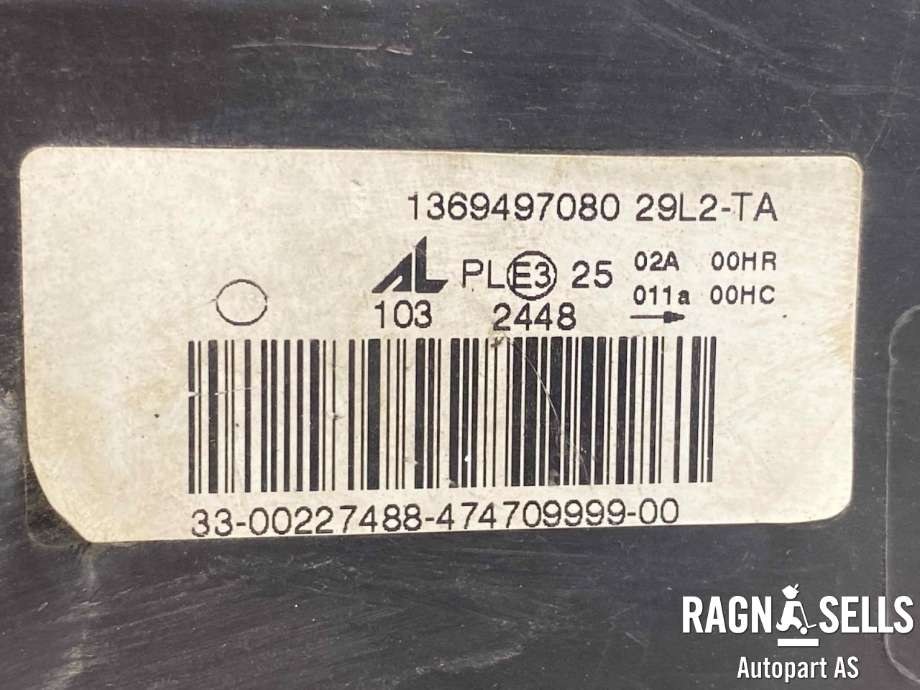 Frontlykt venstre halogen til Peugeot Boxer 2007-2013 (Type III, Fase 1)  (1369497080|)