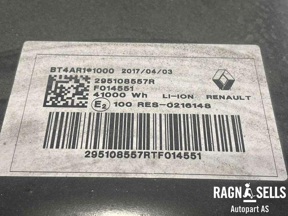 Batteripakke elbil til Renault Zoe 2013-2019 (Fase 1) (295103276R|295105928R|295109173R)