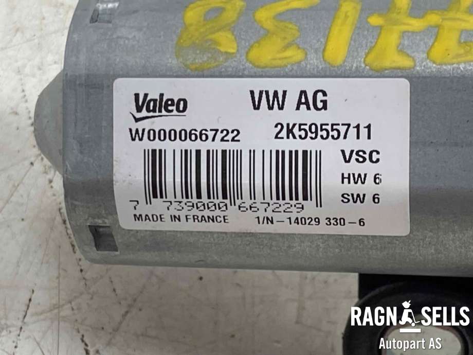 Viskermotor bakrute til VW Caddy 2015-2020 (Type III, Fase 3)  (VALEO|2K5 955 711 A|)
