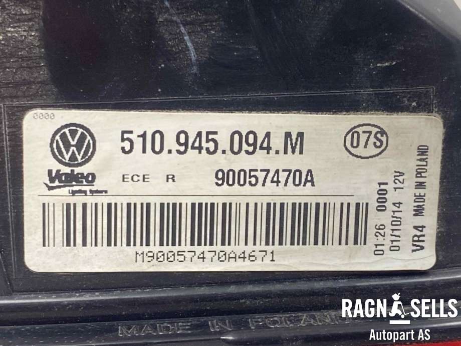Baklykt høyre indre til VW Golf Sportsvan 2014-2018  (VALEO|510 945 094 M|)