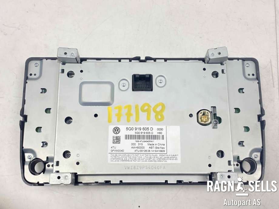 Bilstereo navigasjon skjerm til VW Golf Sportsvan 2014-2018  (VAG|5G0 919 605 D|)