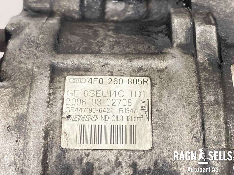 Aircondition kompressor til Audi A6 2005-2008 (Type III, Fase 1) (C6) (C6) (DENSO|4F0 260 805 R|)