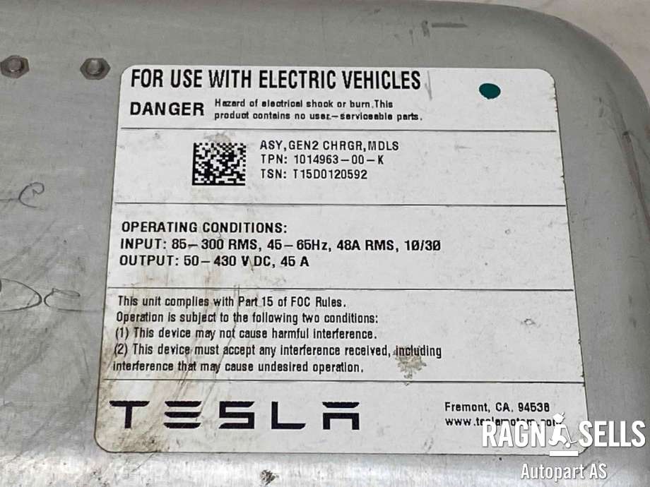 Batterilader (OBC - On Board Charger) til Tesla Model S 2013-2016 (Fase 1)  (1014963OOK|)