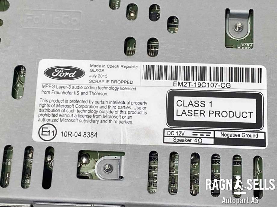 Bilstereo til Ford S-Max 2015-->> (Type II)  (EM2T-19C107-CN|EM2T-19C107-CJ|)