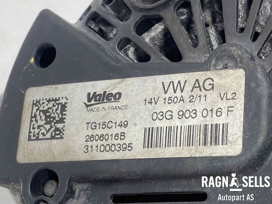 Dynamo diesel til Audi Q5 2008-2012 (Type I, Fase 1)  (VALEO|03G 903 016 FX|)