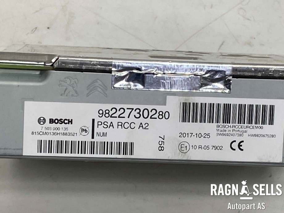 Bilstereo til Peugeot 5008 2017-->> (Type II)  (9822730280|)