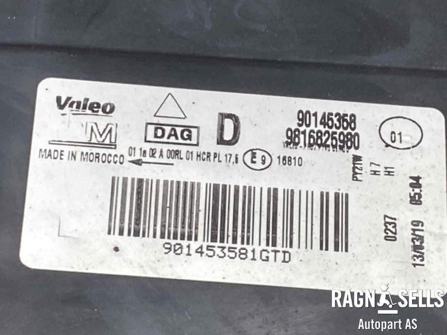 Frontlykt høyre halogen til Opel Combo E 2019-->>  (90145358|9816825980|)