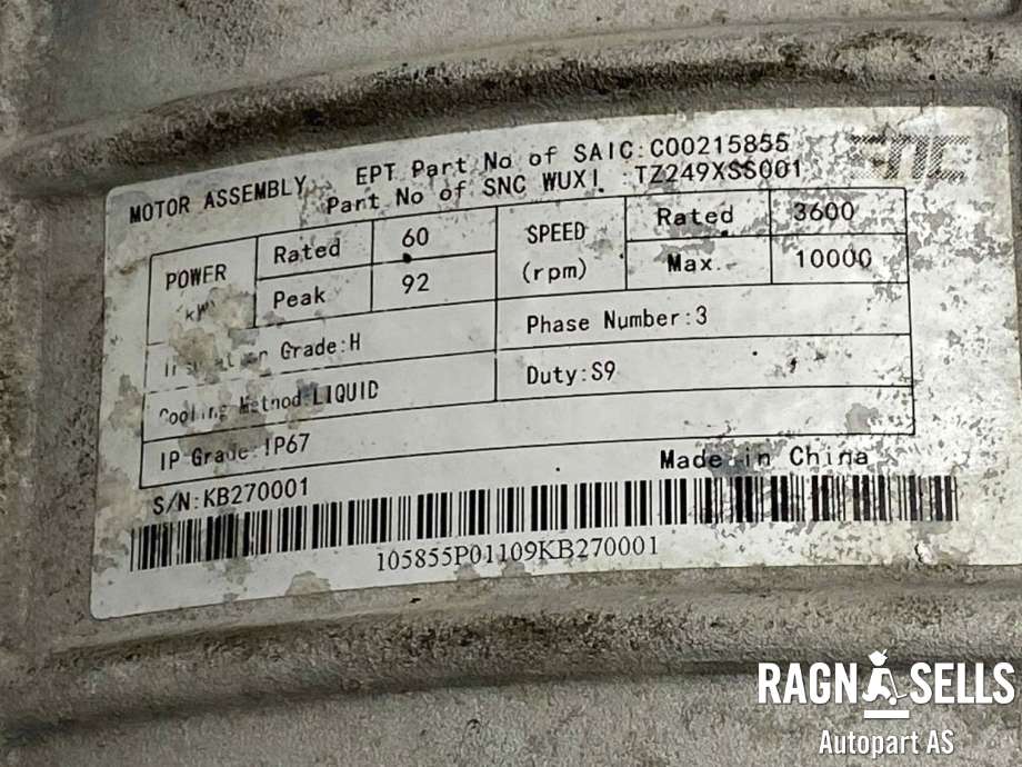 Motor elbil foran til Maxus EV80 2019-->>  (C00215855|TZ249XSS001|)
