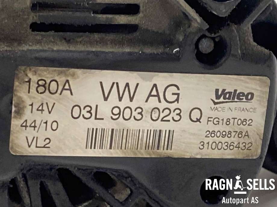 Dynamo diesel til VW Transporter / Caravelle 2009-2015 (Fase 2) (T5) (T5) (VALEO|03L 903 023 Q|)