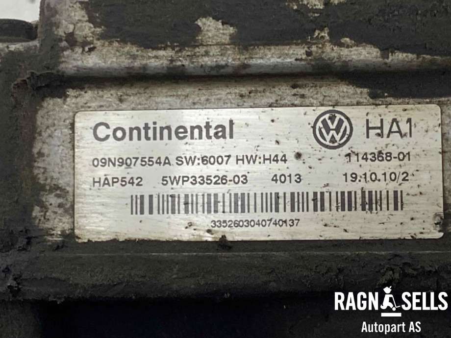 Styreenhet haldex/kardang til VW Transporter / Caravelle 2009-2015 (Fase 2) (T5) (T5) (CONTINENTAL|09N 907 554 A|0CQ907554J)