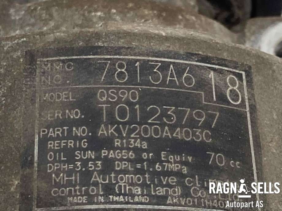 Aircondition kompressor til Mitsubishi Outlander 2012-2015 (Type III, Fase 1)  (7813A618|7813A784)