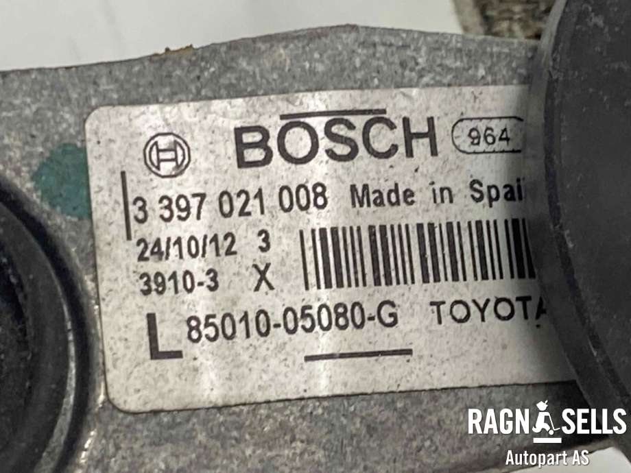 Viskermotor frontrute komplett m/overføring til Toyota Avensis 2009-2015 (Type III, Fase 1)  (BOSCH|3 397 021 008|)
