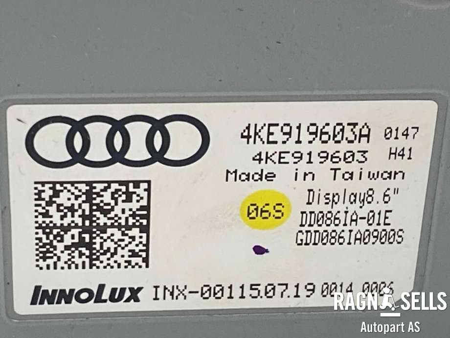 Bilstereo navigasjon skjerm til Audi e-tron 2018-->>  (4KE 919 605 L|)