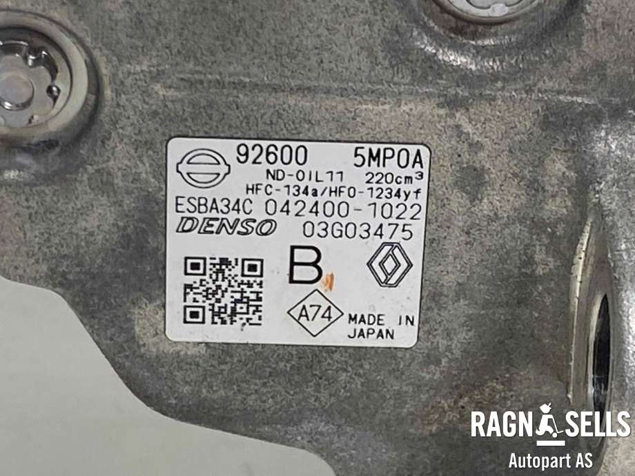 Aircondition kompressor til Nissan Ariya 2022-->>  (926004EB0A|GE 447160-6893)
