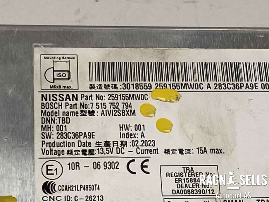 Bilstereo til Nissan Ariya 2022-->>  (28185BH30D|)