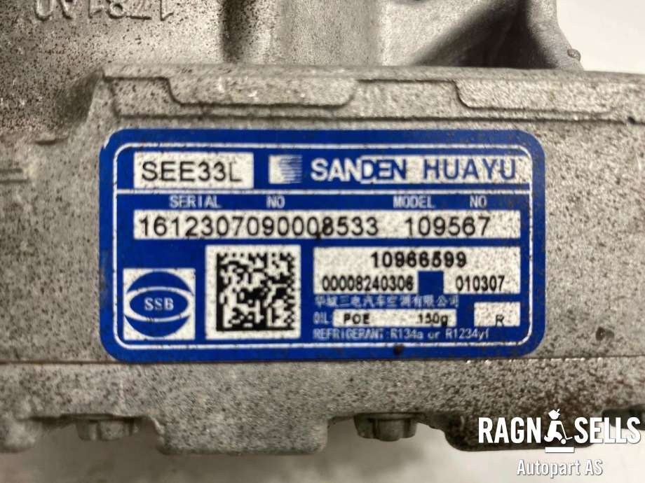 Aircondition kompressor til MG MG4 2022-->>  (10462095|1632007150123227|SHS-27H3153)