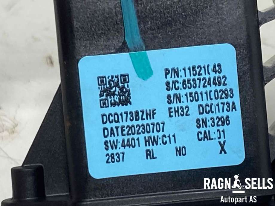 Ruteheis, kun motor, venstre bak til MG MG4 2022-->>  (11521043|)